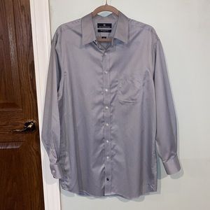 Hart Schafferner Marx Mens Long-Sleeve Button Down Dress Shirt Size 17/34
